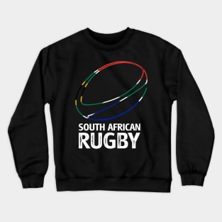 Rugby Ball South Africa Flag Crewneck Sweatshirt